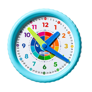 得力2026二年级下册数学教具全套钟表模型小学生时钟学习专用算盘