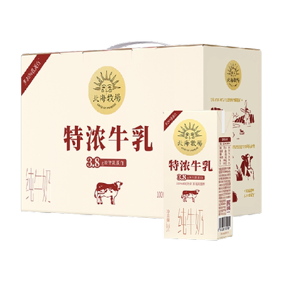 北海牧场特浓纯牛奶
