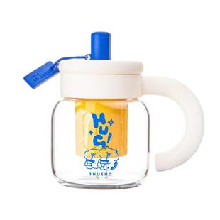 树可吨吨玻璃吸管杯耐高温大容量茶水分离水杯泡茶胖胖困困肚杯子