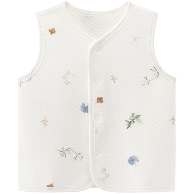 宝宝秋冬国风夹丝保暖马甲