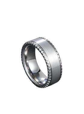 飒雅男士钨金百搭戒指