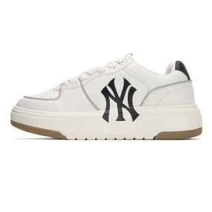 MLB官网男女运动鞋子2025春季新款厚底增高学长鞋洋基队休闲板鞋