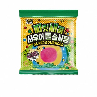 韩国进口邦邦DIY棉花糖儿童草莓柠檬yem酸甜棉花糖卷彩虹卷爆炸糖