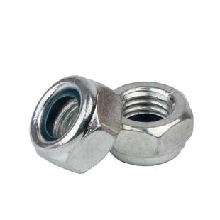 8.8级尼龙自锁螺母4.8级镀锌DIN985尼龙锁紧螺母M2-M24防松螺母