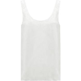 COCOBELLA重工烫银细闪U领吊带背心女轻奢风休闲无袖T恤VT0009