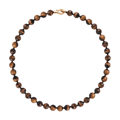 EVESENSE天然虎眼石串珠锁骨链