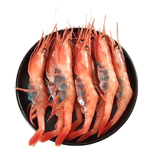 北极甜虾刺身俄罗斯冰山蓝盒甜虾冰冻虾甜虾即食刺身海鲜1000g
