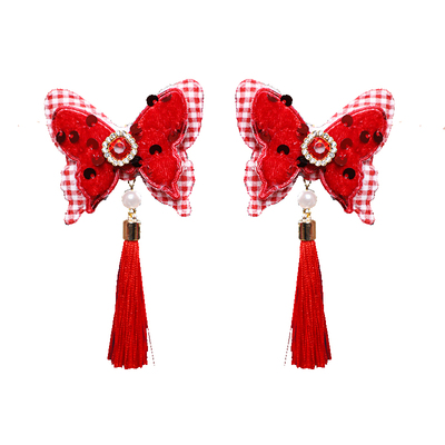 中国风可爱毛球发夹女儿童新年