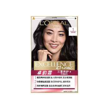 【新年礼物】欧莱雅卓韵霜染发剂染发膏男女自然黑色棕色遮盖白发实付52元到手包邮