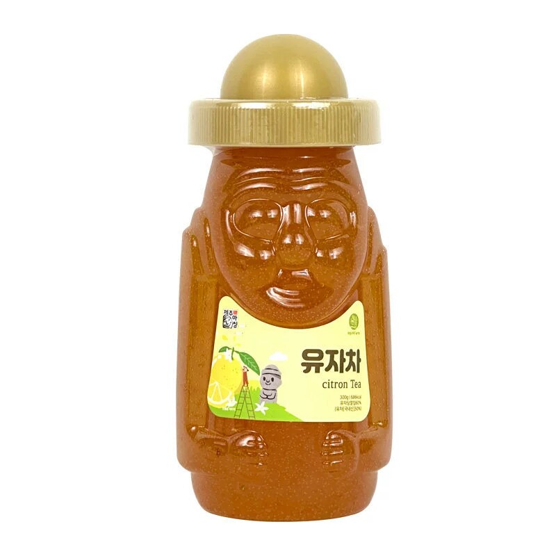 韩国济州岛石头公老爷爷蜂蜜柚子茶酱300ml*2瓶饮料饮品