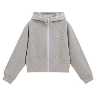 英氏短款女童连帽外套2026春季新款儿童卫衣休闲运动上衣女孩百搭