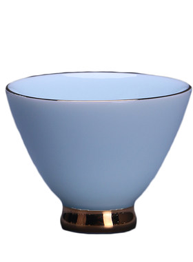 陶瓷描金功夫茶杯10个品茗杯6只