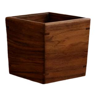 北美黑胡桃木桌面垃圾桶家用厨房客厅茶桌新中式小号迷你纸篓木质