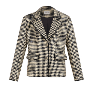 限时清仓3折起 不褪不换！ITSNIKAR时尚复古千鸟格西装外套