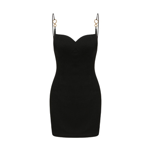 【张元英同款】NanaJacqueline吊带连衣裙定制金属环短裙新年战袍