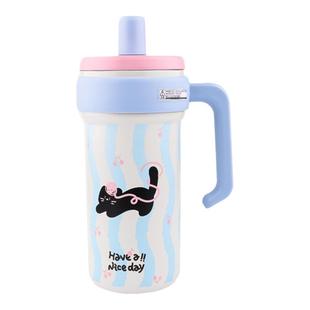 可爱大容量保温杯2026新款女生高颜值办公室冰霸杯1L便携学生水杯