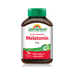 jamieson健美生进口melatonin褪黑素速溶含片100片 退黑素睡眠片