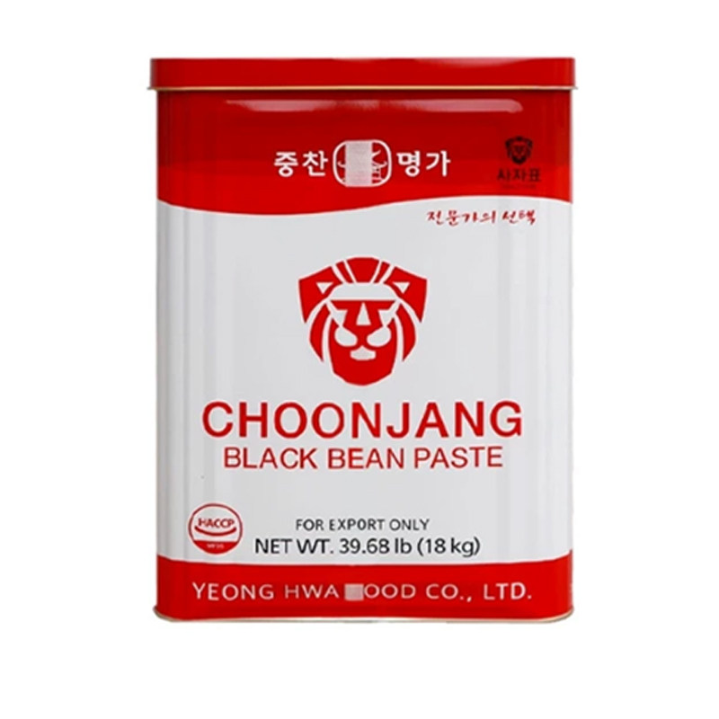 狮子牌韩国进口春酱18kg商用餐饮铁桶春酱炸酱面黑酱炸酱面拌面酱