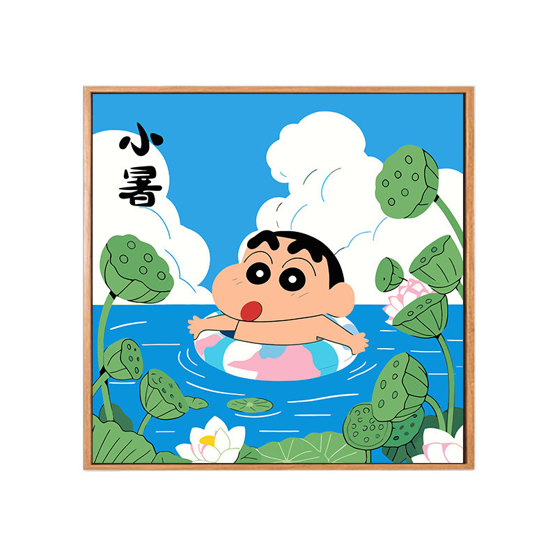 小新二十四节气diy数字油画填涂色儿童手工作业简单油彩装饰挂画