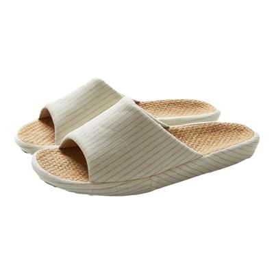 日式亚麻拖鞋女透气吸汗防臭