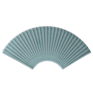 陶瓷盘子青瓷扇形盘创意寿司盘餐厅日料小食盘酒店平盘家用冷盘碟