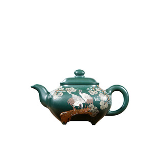 宜兴纯手工四方紫砂壶证书全家藏底槽清乐在棋中易包浆泡国工茶壶