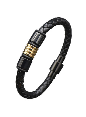 欧美时尚民族风黑色首饰皮手链