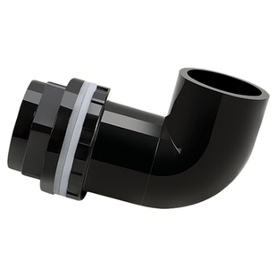 鱼缸上下水管接头PVC弯头90度黑色管件溢流加长内外牙丝 底滤水箱