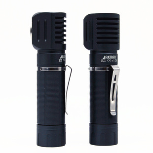 江夏JAXMAN E1高亮便携L型三头拐角磁吸TIR透镜泛光EDC胸灯手电筒