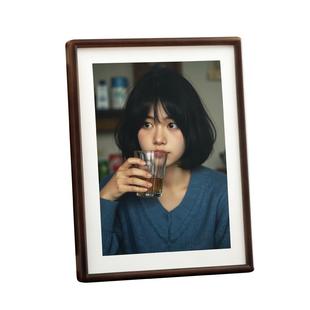 黑胡桃色实木相框摆台高级感diy洗照片做成相册挂墙画框空框装裱