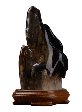 树化玉原石小摆件天然木化石收藏客厅玄关样板房新中式软装饰品