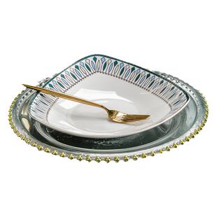 后海维也纳轻奢法式西餐家用盘碟子套装唐山骨瓷高档酒店摆台餐具