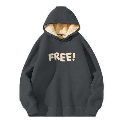 真维斯羊羔绒连帽卫衣男