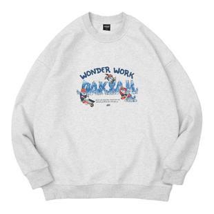 DAKYAM(达人)2023 A/W Wonder Work Worker 宝石矿工插画圆领卫衣