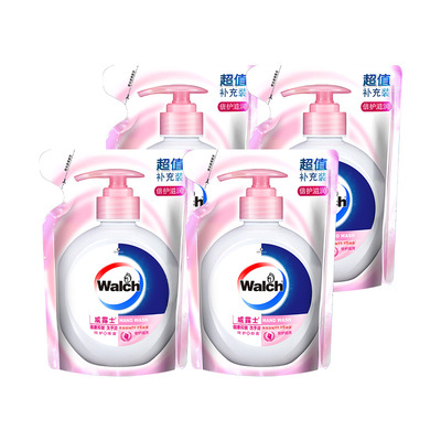 【抑菌99.9%】威露士抑菌洗手液补充装袋装525ml*4家用小孩清洁