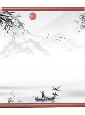 实木铜角框定制无密度板 国画字画框装裱框油画框书法框结实耐用
