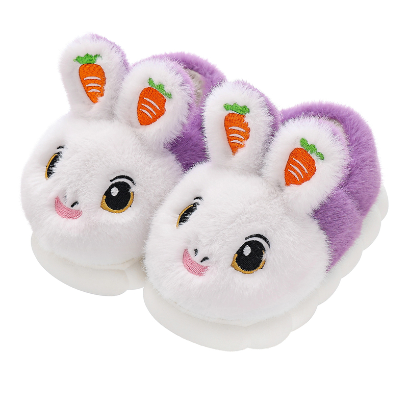 女童棉拖鞋秋冬季室内居家可爱卡通保暖防滑加厚亲子儿童包跟棉鞋