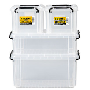 爱丽思IRIS透明加厚塑料大小号收纳整理箱盒零件玩具被子衣物有盖