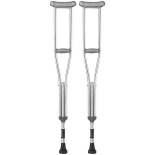 医用腋下双拐防滑垫骨折残疾人不锈钢弹簧老年人拐杖助行轻便行走