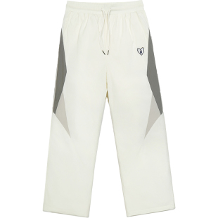 GUUKA白色户外防水防寒羽绒裤男款 撞色拼接90白鸭绒直筒滑雪裤子