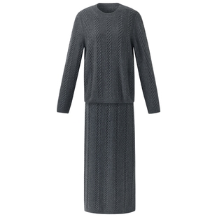 直降3折|歌莉娅一整套初冬穿搭设计感羊毛套装两件套女