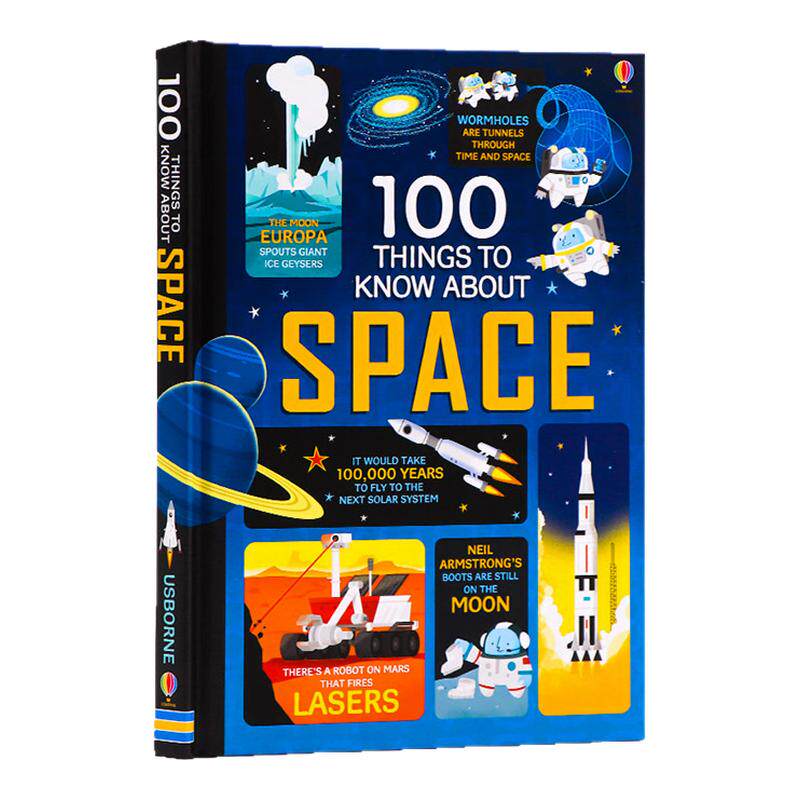 英文原版绘本Usborne 出品 100宇宙大发现 100 Things to Know About Space 关于太空的100件事 少儿知识百科读物 精装