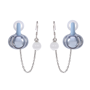 猫眼石耳环无线耳机防掉链适用华为freeclip耳夹式耳机防丢链配饰