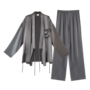 檀健次同款睡衣丝侬中式真丝睡衣男士高端高级感丝绸桑蚕丝家居服