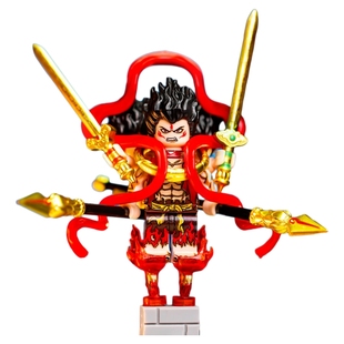国潮积木封神榜哪吒李靖杨戬西游记孙悟空人仔益智玩具适用于乐高
