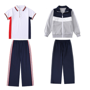 江西省吉安市统一校服款式新款小学生初中高中生夏季短袖长裤短裙