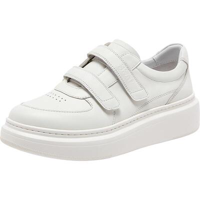 SKAP圣伽步女鞋2026春季新款小白鞋厚底板鞋舒适增高女款休闲鞋