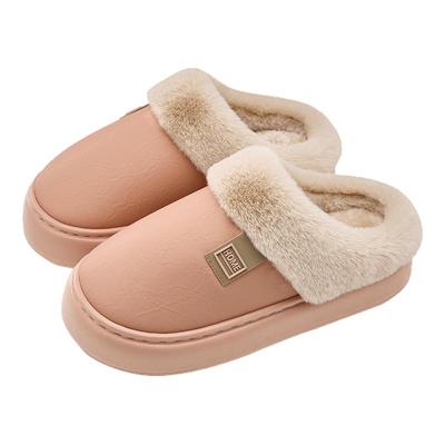 PU防水棉拖鞋抗菌防臭厚底防滑