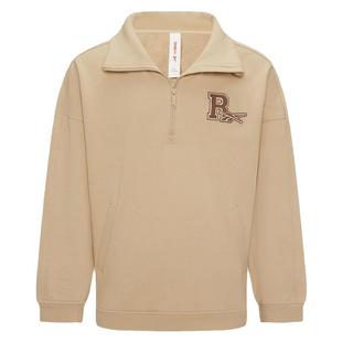 Reebok锐步官方男女同款针织运动时尚复古宽松半开襟套头衫卫衣