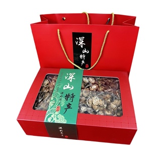 东北特产山珍干货礼盒野生榛蘑红蘑菇松蘑年货中秋节日菌菇送礼
